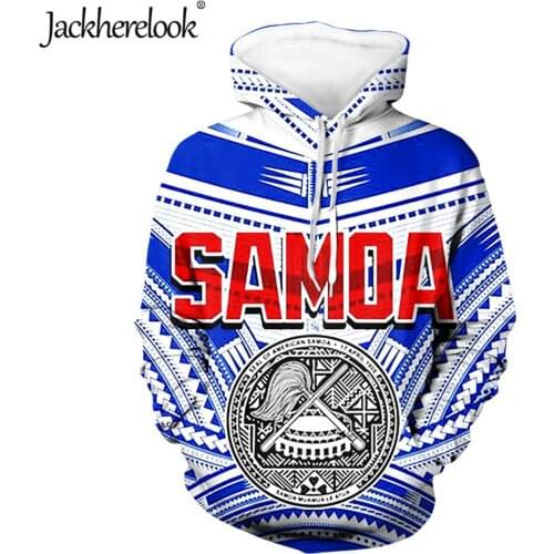 Jackherelook American Samoa Polynesian Tattoo Brand Design Oversize Sweatshirts for Teen Girls Long Sleeve Casual Hoodies Mujer