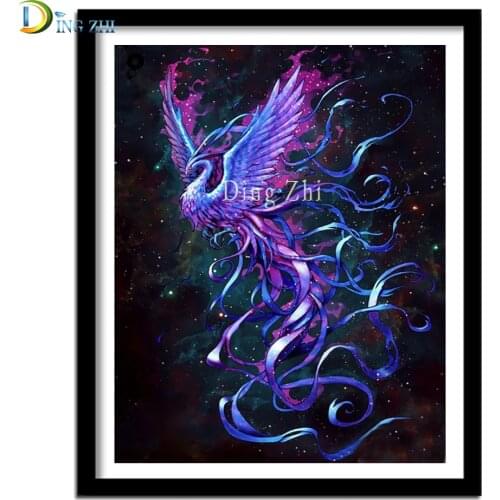 Full Square/round Diamond Embroidery Fantasy Phoenix Diamond Painting Cross Stitch Auspicious Symbol Rhinestone Mosaic Decor