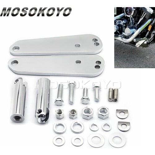Motorcycle Highway Pegs for Harley Dyna Super Glide FXD 1991-2017 FXD FXDL FXDB FXDC Front Foot Pegs Footrest Mount Kit 49002-98