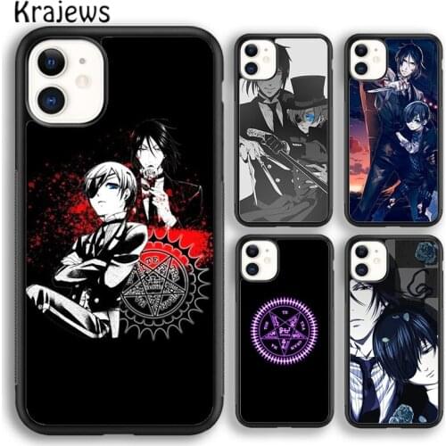 Krajews Anime Black Butler Kuroshitsuji soft Phone Case Cover For iPhone 5s SE 2020 6s 7 8 plus X XS XR 11 12 mini pro max Shell