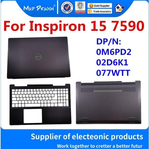 New original LCD Back Cover LCD Front Bezel Palmrest Base Lid Back For Dell Inspiron 7590 0M6PD2 M6PD2 02D6K1 2D6K1 077WTT 77WTT