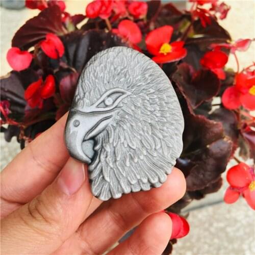 Beautiful crystal carved nature hand carved silver obelisk Wolf necklace fashion jewelry gifts