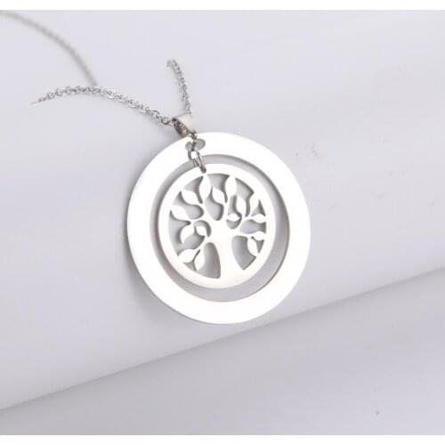 Cazador Viking Tree of Life Pendant Necklaces Stainless Steel Talisman Amulet Jewelry For Women Choker Necklaces Wedding Gifts