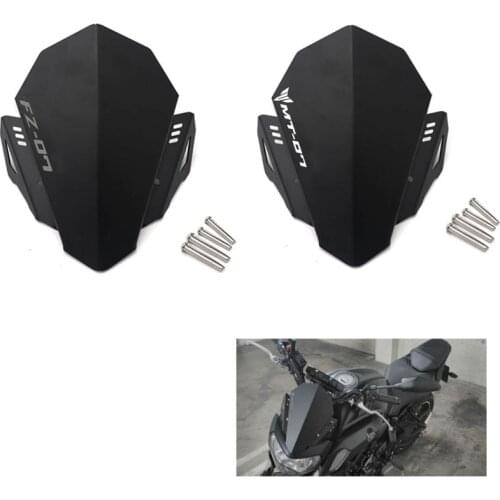For YAMAHA MT-07 MT07 MT 07 FZ-07 FZ07 2018 2019 2020 Motorcycle Front Windscreen Wind Deflector Windshield Upper Cover Kit