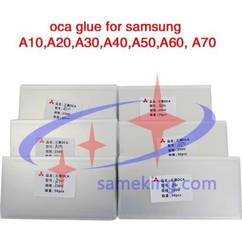 50pcs 250um optical-clear-adhesive OCA-film phone repair glue for samsung 2019 A10,A20,A30,A40,A50,A60,A70,A80,A90