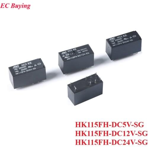 2PCS HK115FH Relay DC 5V 12V 24V 8Pins Power Converter HK115FH-DC5V-SG HK115FH-DC12V-SG HK115FH-DC24V-SG