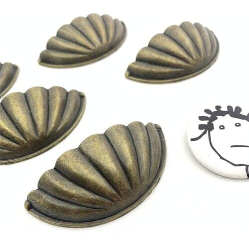 Fast SHIPPING 36mm Shell Cabinet Knob Door Knob Zinc Alloy DRAWER HANDLES Bronze Finish / Red Bronze Finish