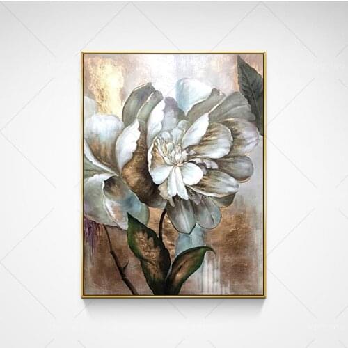 Modern 100%Handmade Abstract Flowers Oil Painting On Canvas Wall Pictures Living Room Decoration No Frame