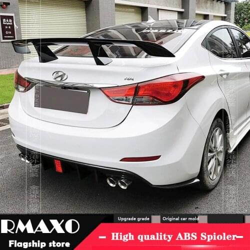 For Hyundai ELANTRA Sedan Universal TF Spoiler 2006-2018 Avante Spoiler ABS plastic Material Car Rear Wing Color Rear Spoiler
