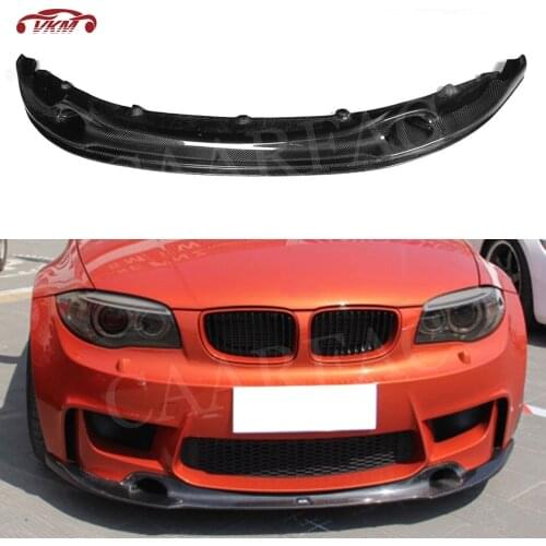 Carbon Fiber Front Lip Splitters Spoiler For BMW 1 Series E82 1M Coupe 2-Door 2011 FRP Head Bumper Chin Shovel