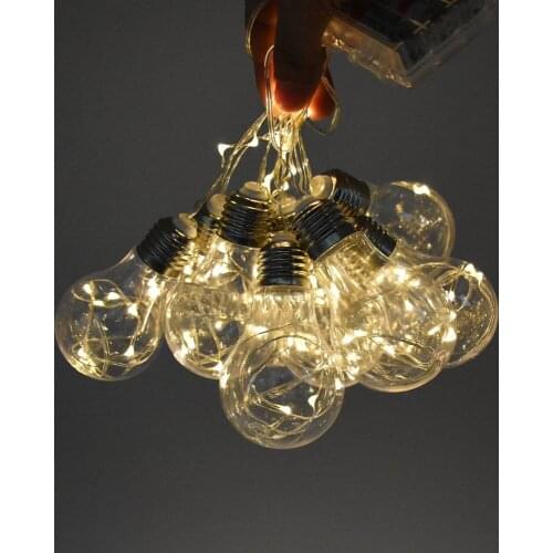 10LED Globe Ball string light indoor outdoor led Christmas Light Garland fairy light decoration for wedding garden railing porch