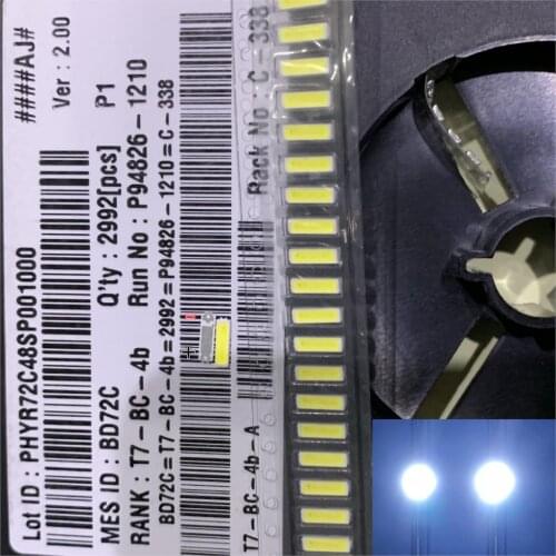 50PCS For LG LED LCD Backlight TV Application LED Backlight 1W 6V 7020 Cool white LED LCD TV Backlight TV Application BB72D