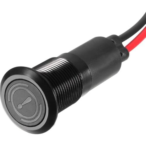 Uxcell Signal Indicator Pilot Dash Light 12mm Red LED Aluminum Shell