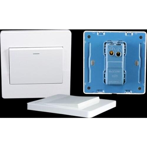 1/2/3/4 Gang 1/2 Way 10A Light Wall Switch Push Button Switch Corridor On/Off Wall Switch White PC Frame Panel Lamp Switches