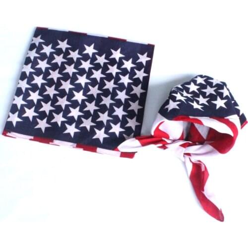 12 Pcs 100% Cotton Paisley Bandanas double sided head wrap scarf wristband America Jack flag bandana Head Wrap Neck Warmer