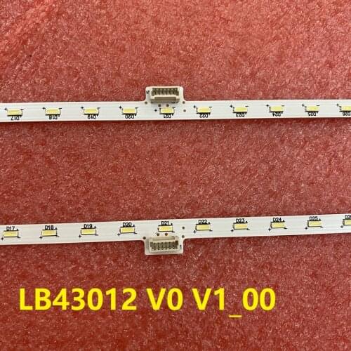 2pcs/set LED strip for TV SONY KDL-43WD750 KDL-43WD752 KDL-43WD751 KDL-43WD756 KDL-43WD755 LB43012 V0 V1_00 T430HVF03.1