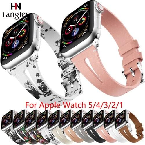 40mm 44mm Band For Apple Watch5/4/3/2/1 Replacement Wristbands Leather Straps 11Colors Fashion Comfortable Watchbands 38/42mm
