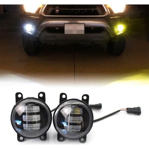 Auto Dual Color Fog Light White/Yellow For Ford Mustang Fucos Explorer For Honda Accord Acura For Subaru WRX Nissan