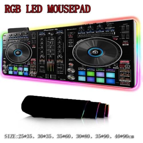 Mairuige Cool Bar DJ Control Board Game RGB Player Large Mouse Pad Computer Padmouse LED Backlit Keyboard Desk Mat