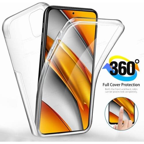 For Xiaomi Poco F3 Case 360° Front Back Transparent Cover Xiomi Mi PocoF3 Poko Poxo Pocco Pocophone F 3 Frame Shockproof Coque