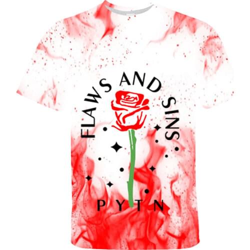 Payton Moormeier Printed Womens Oversized 3D Rose T-shirt Childrens Harajuku Short Sleeve Men TShirts Boys/Girls Kids Top Tees