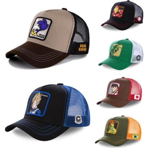 All Brand Anime Cartoon 62 Styles Snapback Cap Cotton Baseball Cap Men Women Hip Hop Dad Mesh Hat Trucker Dropshipping
