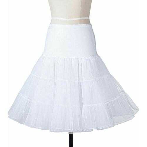 Classic/Vintage White Underskirt Retro Petticoat Wedding Dress Rockabilly Tutu Skirt