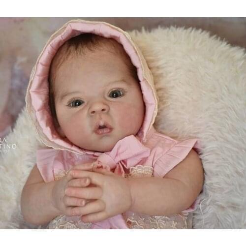 NPK 18inches reborn doll kit Santina popular prototypes lifelike real soft touch fresh color