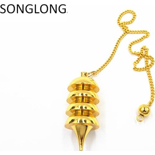 Reiki symbols copper metal pendant or pendulum for Dowsing metal Pendant Charms Coil copper pendulo radiestesia large pendants