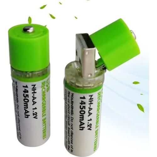 1.2V AA Battery Nimh aa 1450MAH Rechargeable Battery NI-MH USB AA 1450MAH for Remote control, razor, radio use
