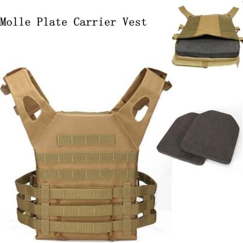 New Airsoft Tactical JPC Vest with 2pcs Protective EVA Pad Military SAPI Shock Plate Carrier Dummy Foam Hunting Armor Body Vest