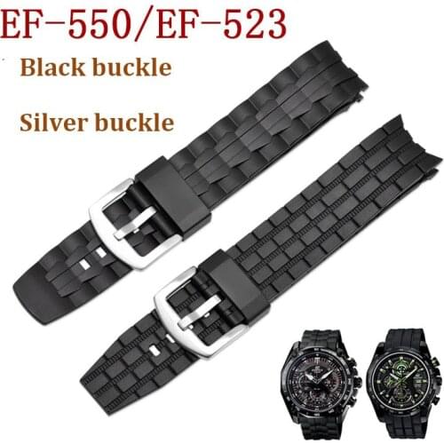Top Quality For Casio G-SHOCK EF-550/EF523 Band Silicone Watchband Replacement Strap for Casio Bracelet Accessories Wrist