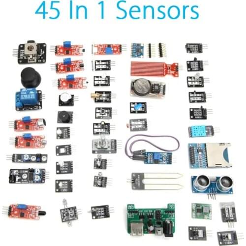 45 In 1 Sensor Module Board Starter Kits Upgrade Version Geekcreit for Arduino - products that work with official Arduino board