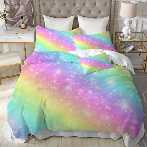 Unicorn Bed Quilt Cover Cute Kids Girls Duvet Cover 240x220 150X200 Double Bedding set Queen King Twin Bed Linen Pink