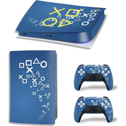 PS5 Digital Edition Skin Sticker Decal Cover for PlayStation 5 Console and Controllers Symbol PS5 Skin Sticker Vinyl