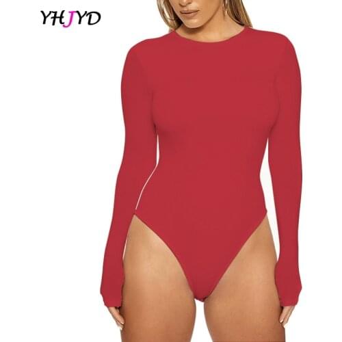 Sexy Black Bodysuit For Women Long Sleeve Bodysuits 2020 Solid Skinny Playsuit Casual Sporty Street Style Plus Size Body Suit