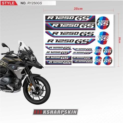 Motorcycle Body Sticker Reflective Waterproof Helmet Fuel Tank Tail Box Logo Decal Kit Set For BMW R1250GS r1250gs R1250 GS Sign