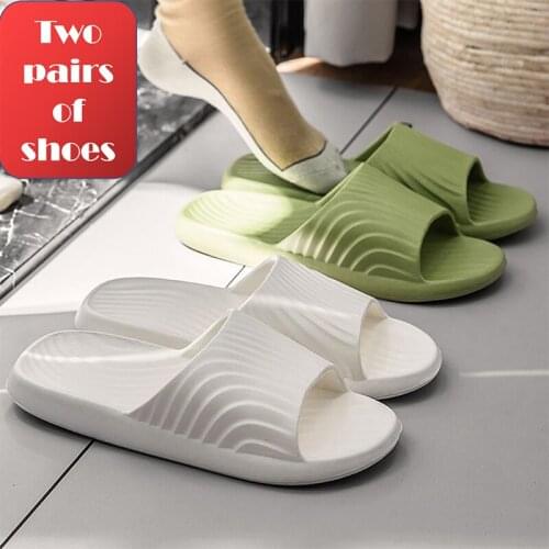 Slippers female summer home indoor antiskid bathroom home soft couple deodorant bath cool slippers men flat slippers for women