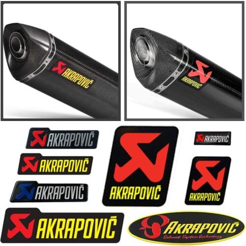 Heat Resistant Aluminium Sticker Decal For Akrapovic Exhaust Muffler Motorcycle
