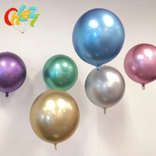 20pcs 22inch 4D Metallic Foil Balloons Rose Gold Silver Wedding shower Birthday Party Decoration Helium Inflatable Globos New