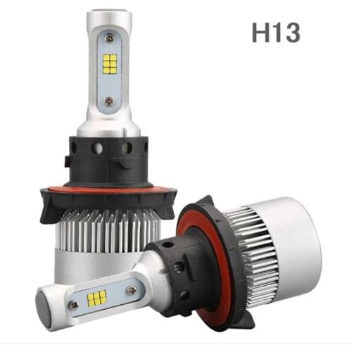 1 Set H13 9008 S2 LED Headlight Super Slim Conversion Kit 72W 8000LM CSP Y19 LED Chips All-in-one Built-in Fan H/L Lamp Bulbs