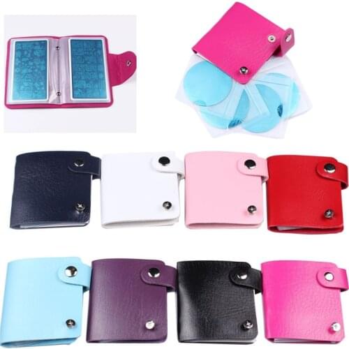 1Pc Nail Stamping Plate Holder PU Leather Stamp Storage Empty Organizer Bag Cases Stencils Album Bags Drop 10/14 Slots TD33/34