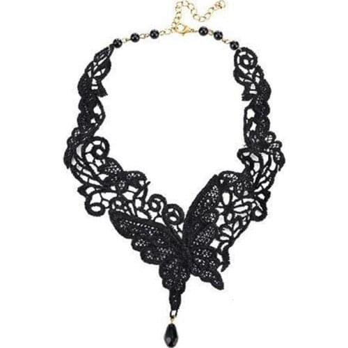 1pc Butterfly Lace Decor Choker Decor Lace Necklace Choker Necklace For Wedding Party Dress Up Jewelry Accessories
