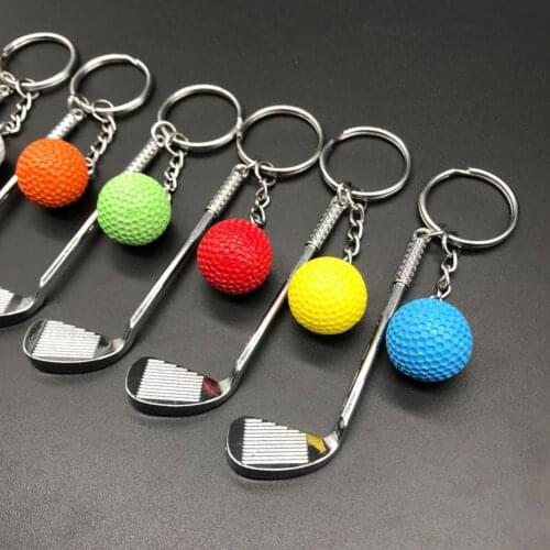 10Pcs Mini Golf Club Ball Pendants Keychains Keyrings Fans Souvenirs Ornaments Handbag Car Key Holder Pendant Toys for Children