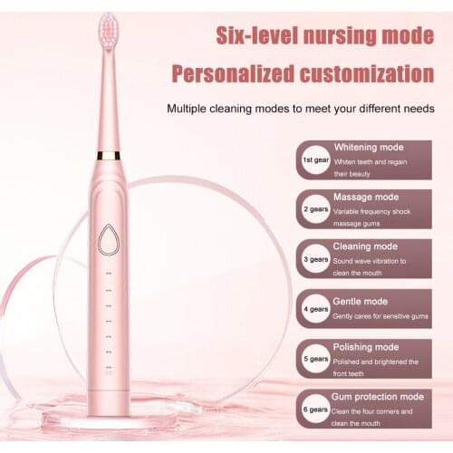 3 in 1 Portable Toothbrush with Soft Face Massage Cleansing Brush Toothbrush Ultrasonic Sonic Vibration Tooth Brushes