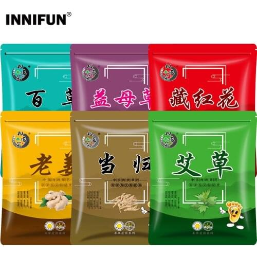 30 pcs Foot Bath Powder Wormwood Herb Ginger Safflower Foot Medicine Bag SPA Foot Relaxation Improve Insomnia Perspiration