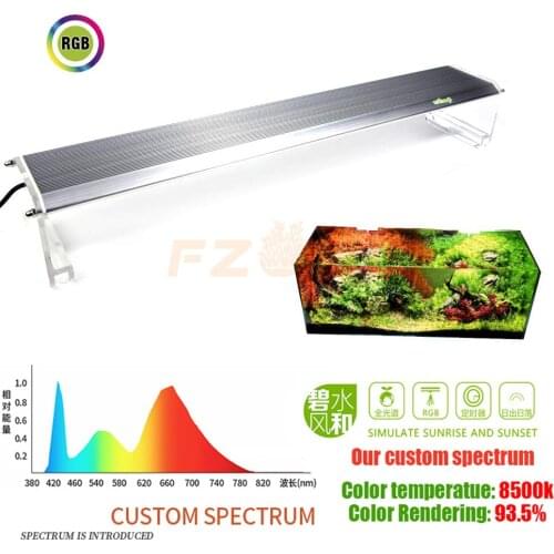 2018 New ADA Effect RGB Full Spectrum Smart Contrl Water Plant Grow LED Light Sunrise Sunset Aquarium Water Plant Fish Tank