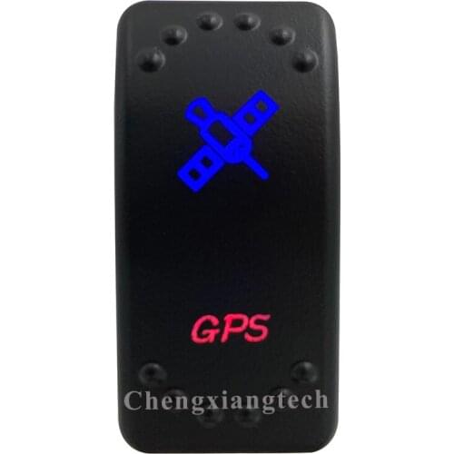 Car Boat Truck Rv Bus - On Off - Up Blue & Down Red Led - Rocker Switch - GPS - 5 Pins - SPST - Waterproof