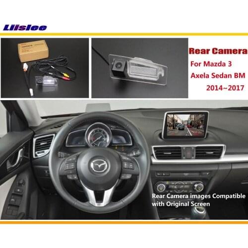 Car Rear View Back Up Reverse Camera For Mazda 3 Mazda3 Axela Sedan 2014 2015 2016 2017 2018 2019 Original Screen Compatible