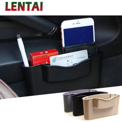 LENTAI 1PC Car Storage Box Auto seat gap box For Volvo XC60 S60 XC90 S80 V70 Citroen C4 C5 Seat Leon accessories for hyundai